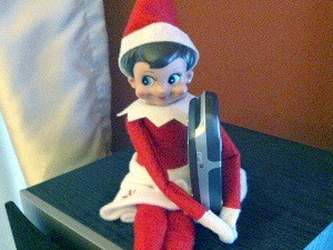 elf on the shelf mischievous ideas Middle Class Dad Elf on the Shelf using a cell phone