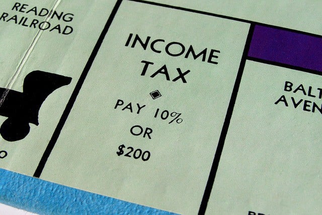 Tax Form 4868 Monopoly board Middle Class Dad