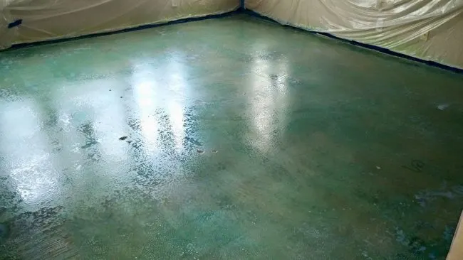 how to stain interior concrete floors Middle Class Dad colored sealer added to the concrete floor stain