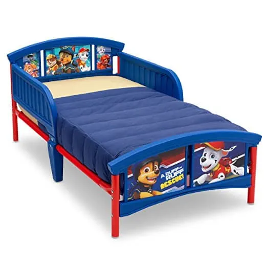 Delta Children Plastic Toddler Bed, Nick Jr. PAW Patrol best mattress for kids Middle Class Dad 