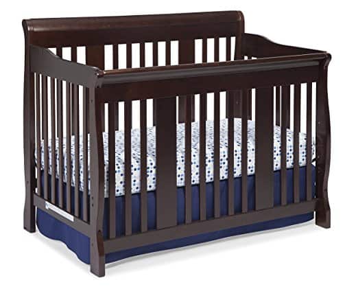 Stork Craft Tuscany 4-in-1 Convertible Crib, Espresso best mattress for kids Middle Class Dad 