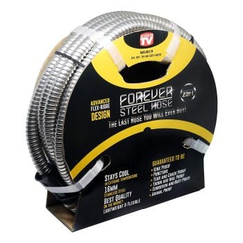 Forever Steel Hose 25' 304 Stainless Steel Garden Hose - As Seen On TV - Lightweight, Kink-Free, and Stronger Than Ever, Durable and Easy to Use Middle Class Dad Best Expandable Garden Hose